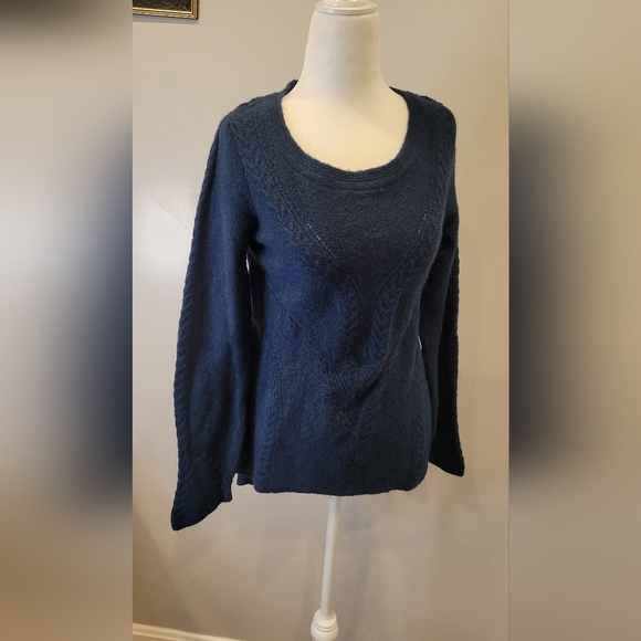 Anthropologie Knitted & Knotted Sweater Size Medium Turquoise color - Picture 10 of 11